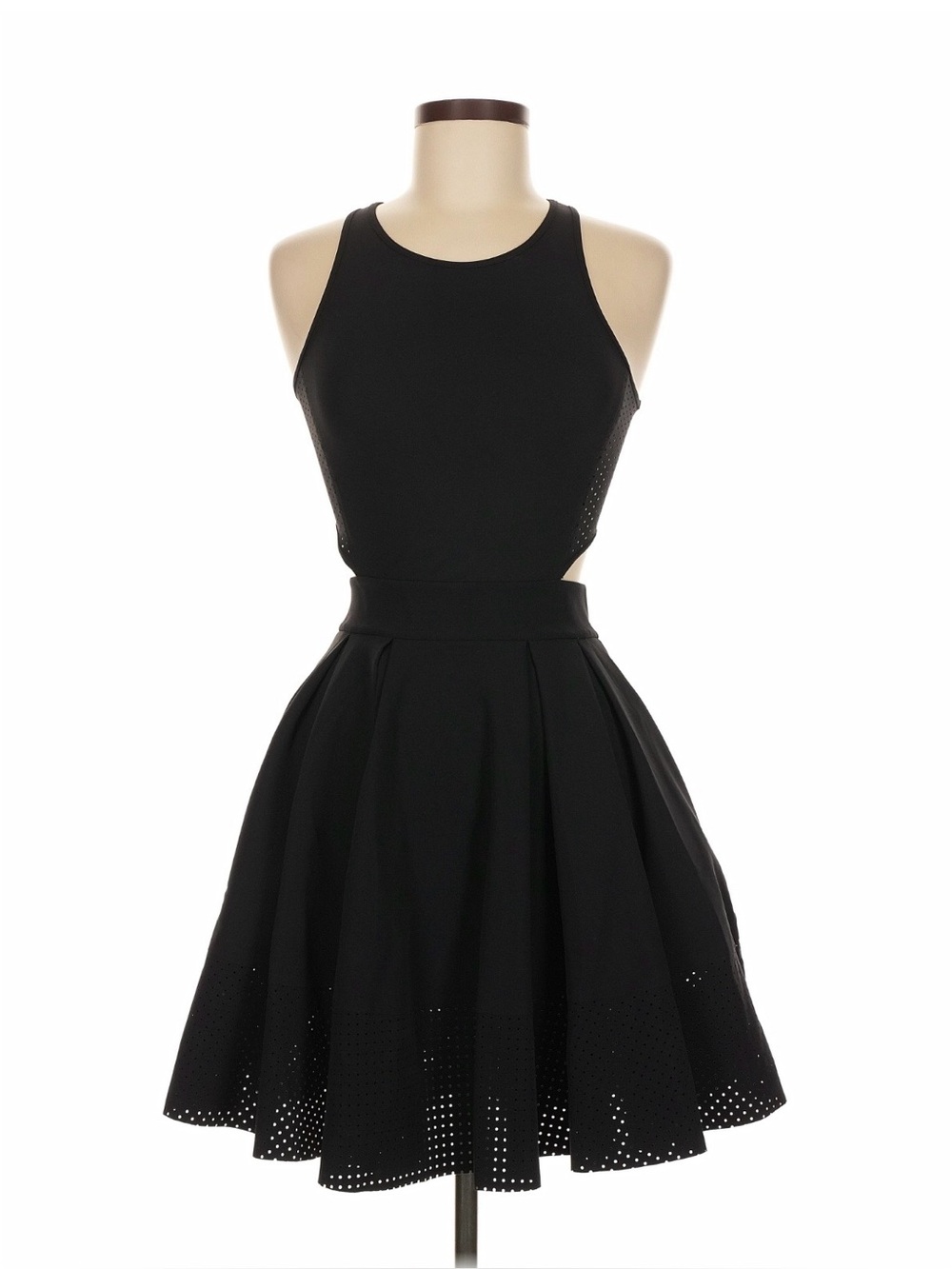 Lululemon Black Fit-and-Flare Sleeveless cut out Dress 4 casual cocktail EUC